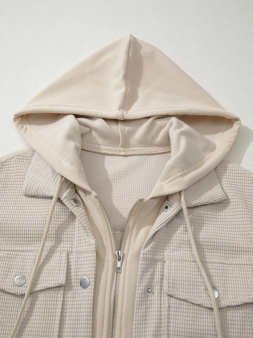 Thermal Knit Textured Hooded Jacket, image 11
