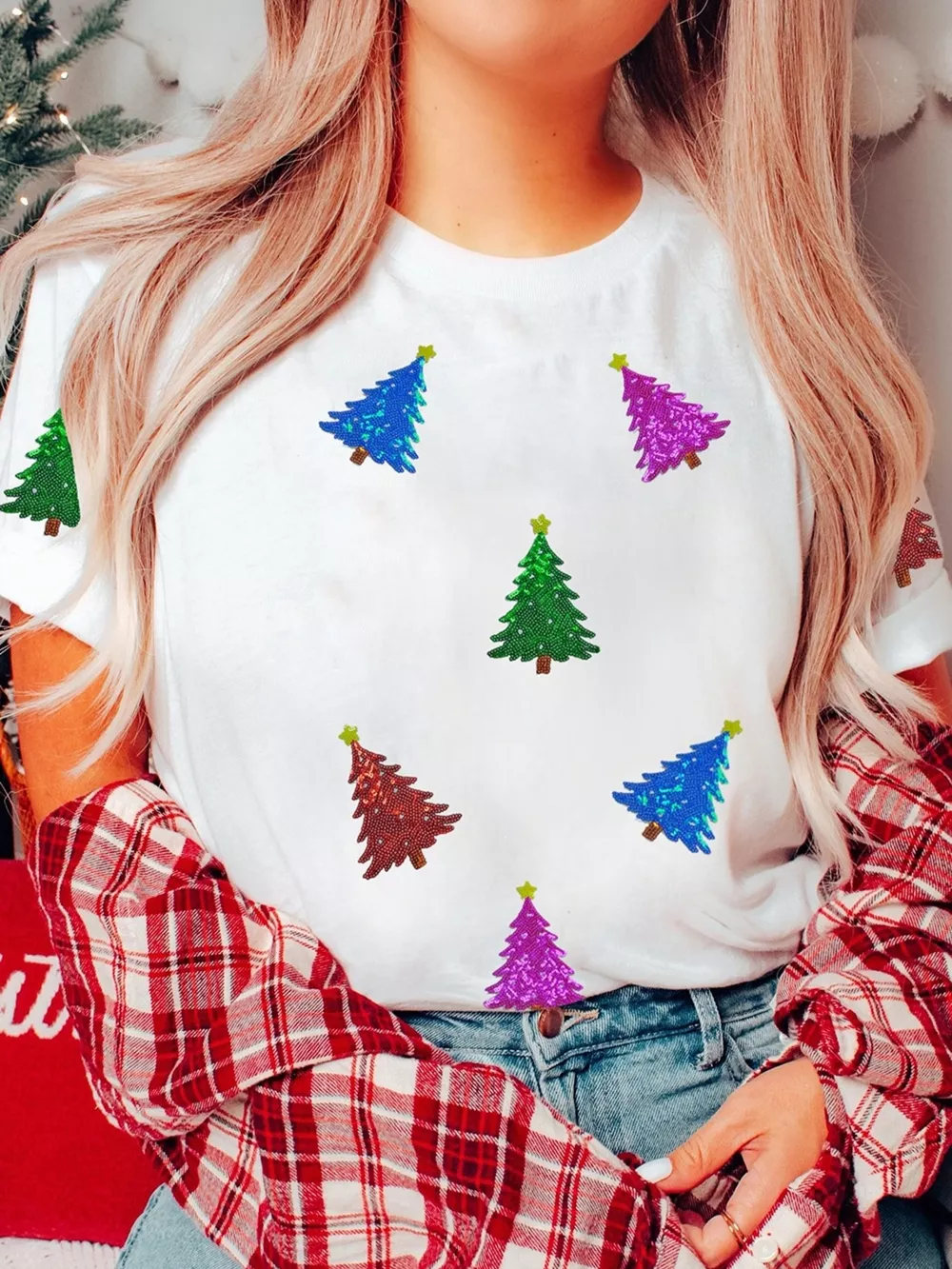 Christmas Tree Relaxed Fit T-Shirt, image 6