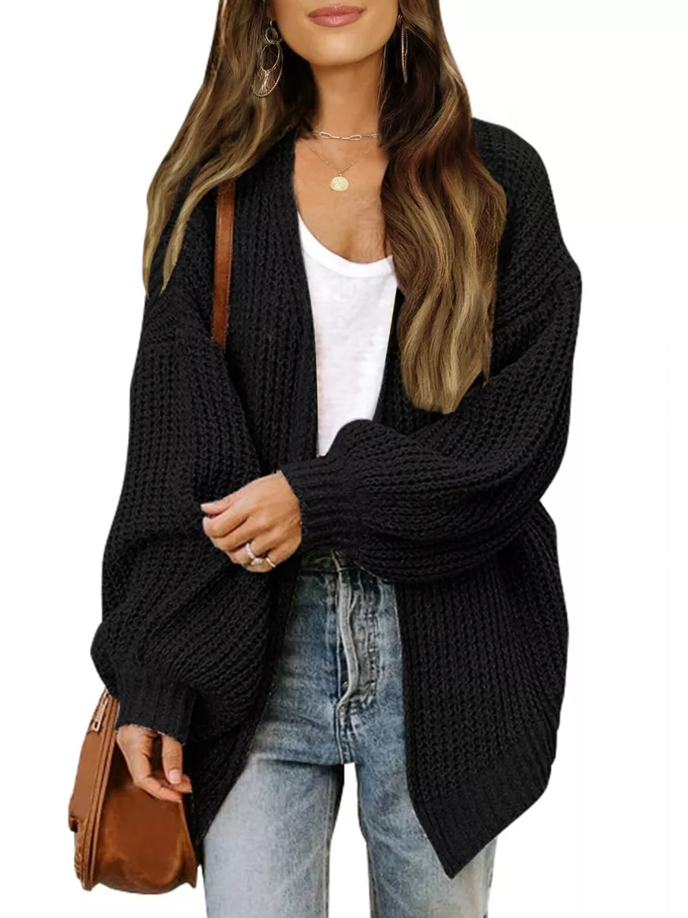 Open-Front Chunky Knit Cardigan, image 18