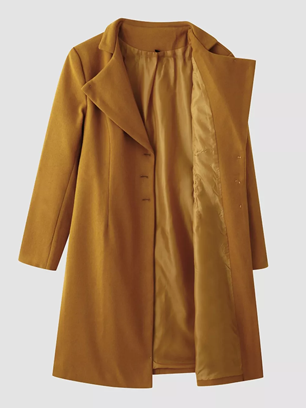 Full Size Single-Breasted Long Sleeve Overcoat Plus Size, image 6