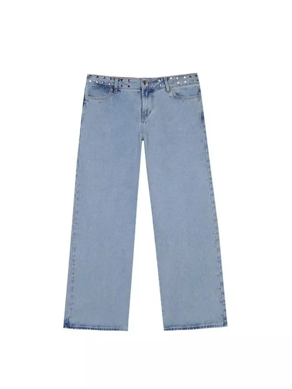Leopard Star Patches Wide Leg Jeans, image 7