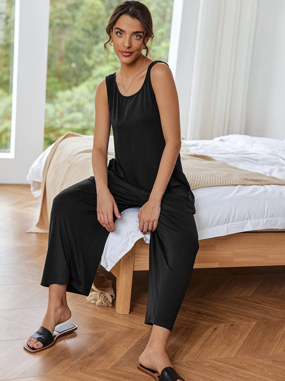 Sleeveless Wide Leg Casual Jumpsuit, image 7