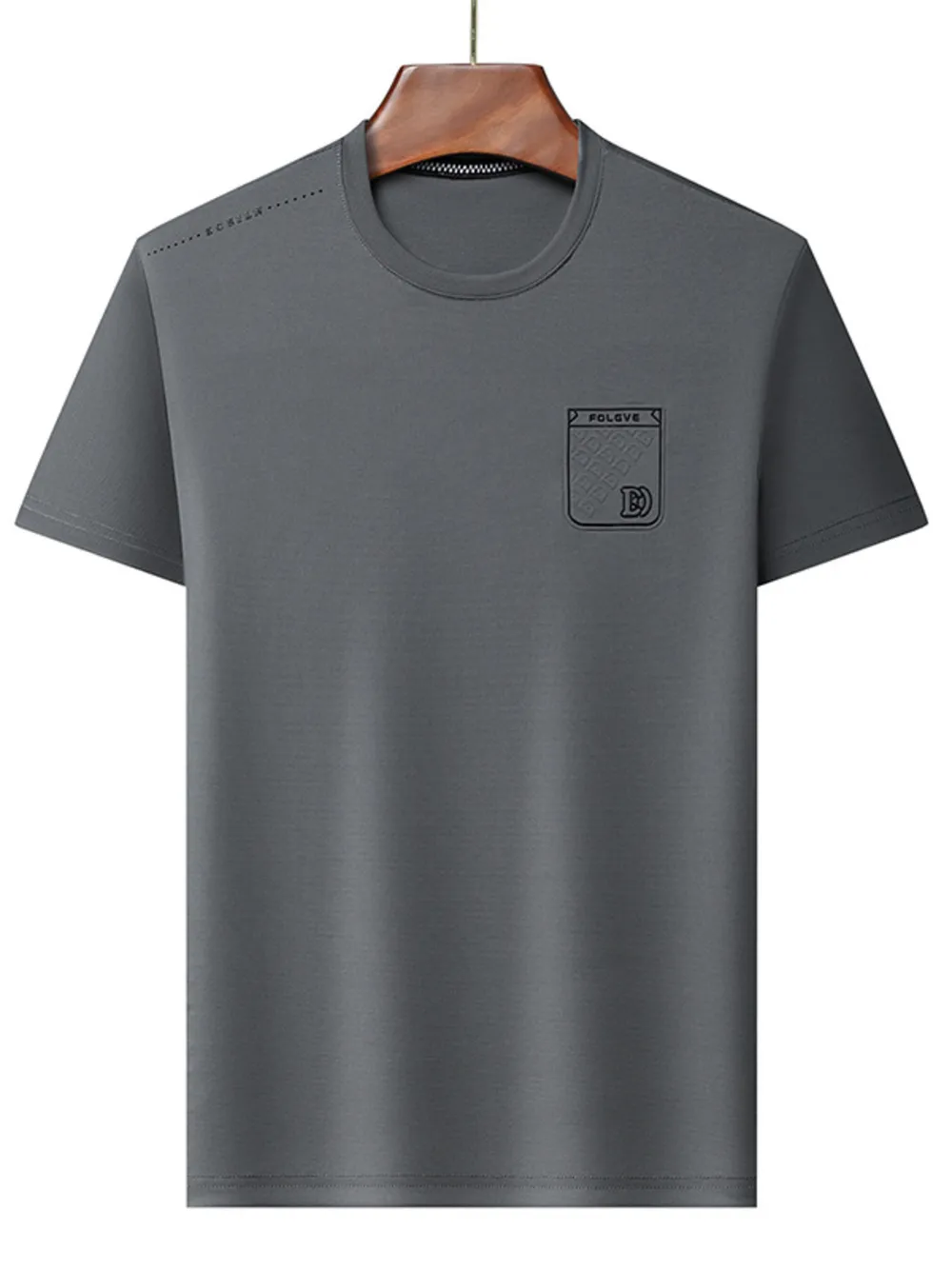 Men's Plus Size Round Neck Short Sleeve T-Shirt, image 4