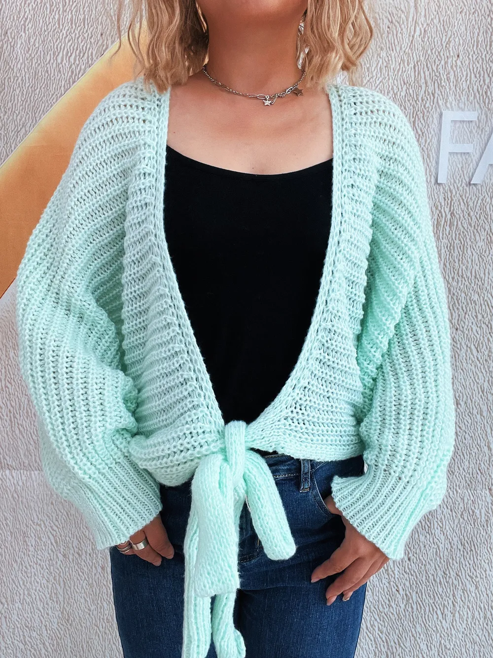 Tie Front Long Sleeve Cardigan, image 12