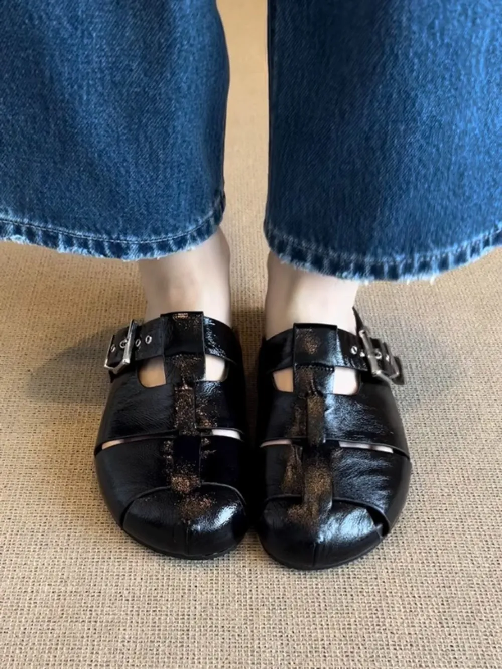 Round Toe Buckle Sandals, image 2