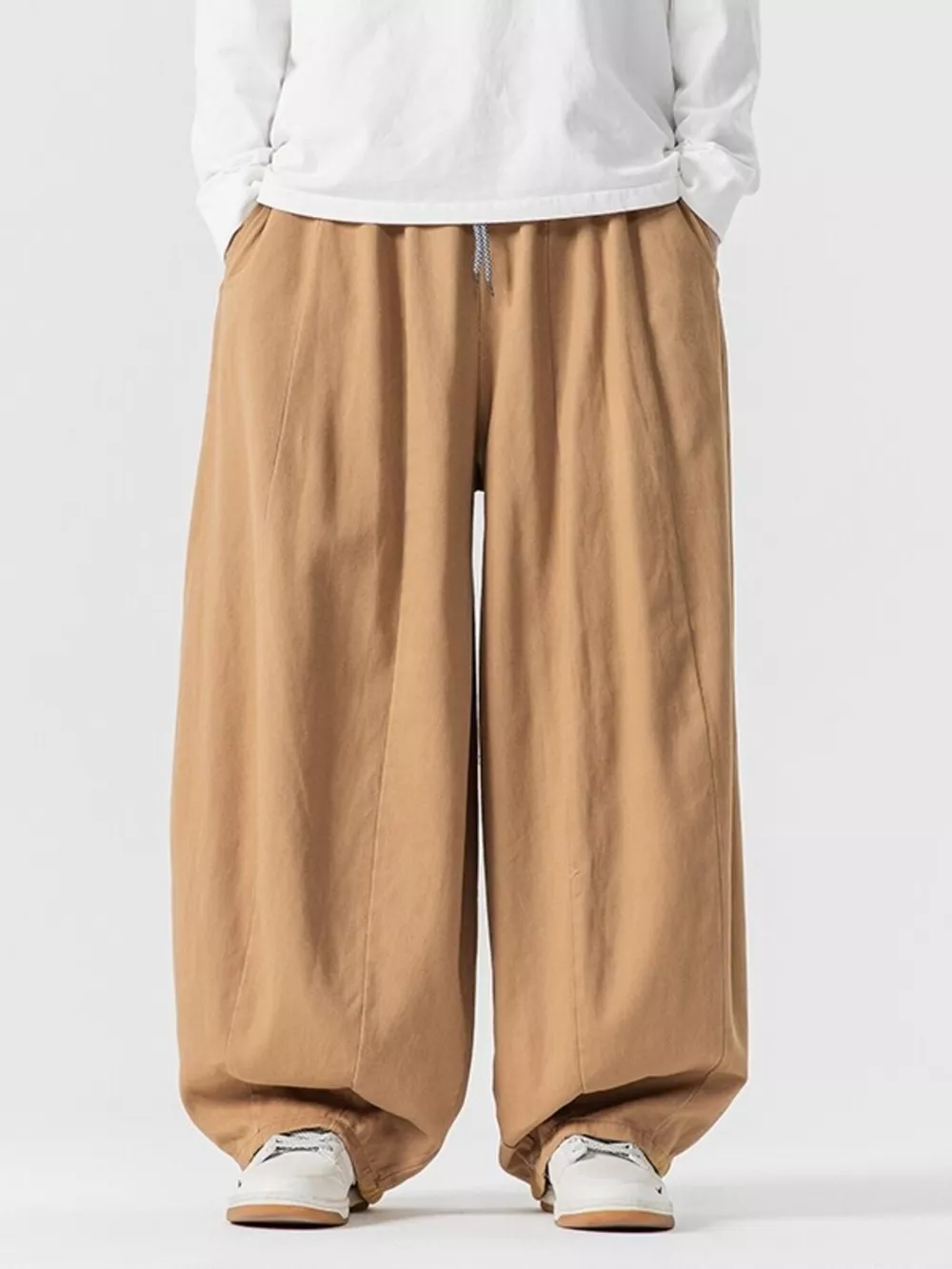 Men's Plus Size Loose Fit Drawstring Waist Casual Pants, image 5