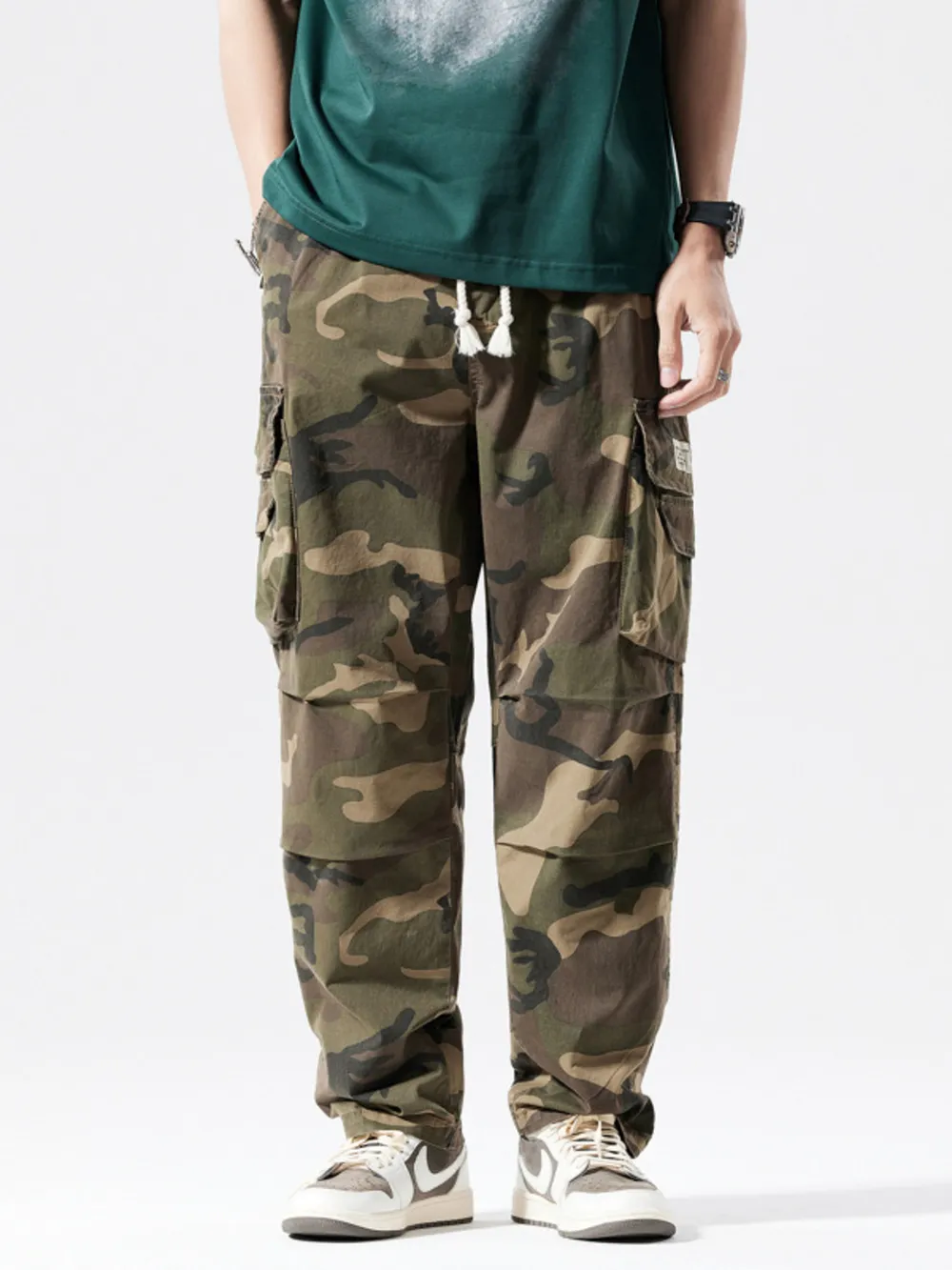 Men's Full Size Casual Camouflage Cargo Pants Plus Size, image 2