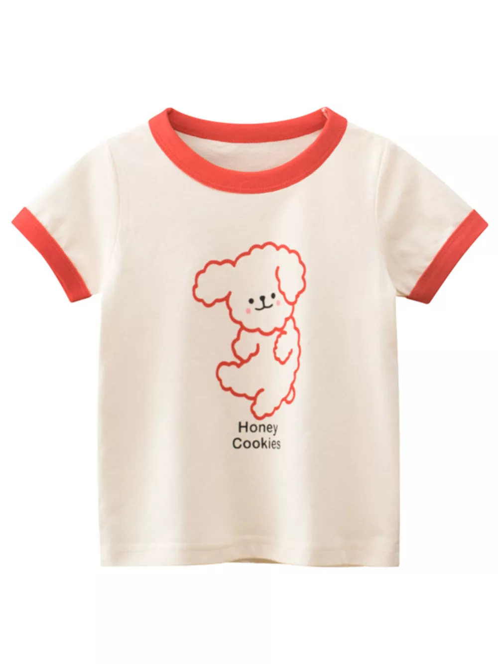 Children's Dog Graphic T-Shirt with Contrast Trim, image 4