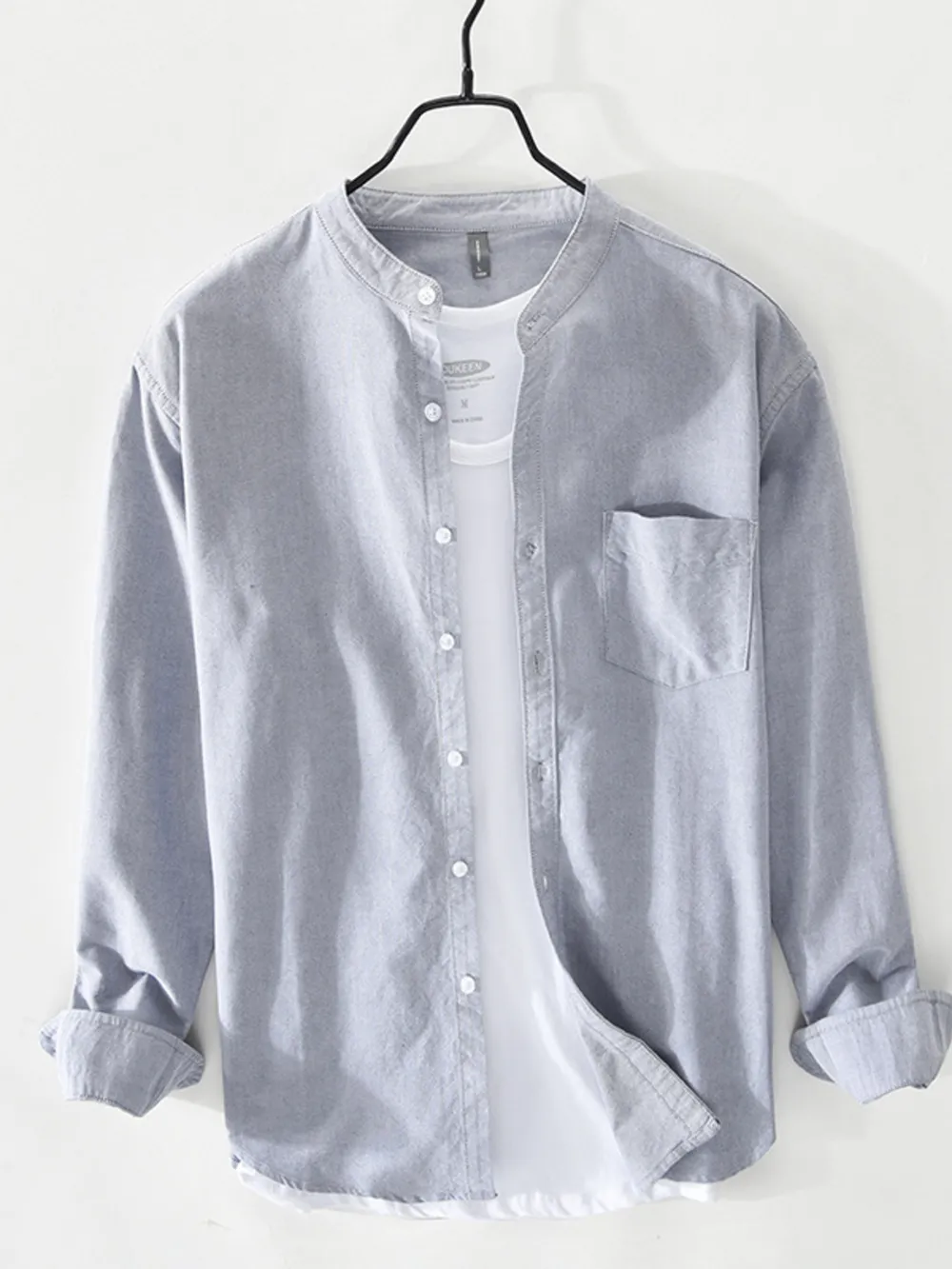 Men's Plus Size Button Up Long Sleeve Shirt, image 6