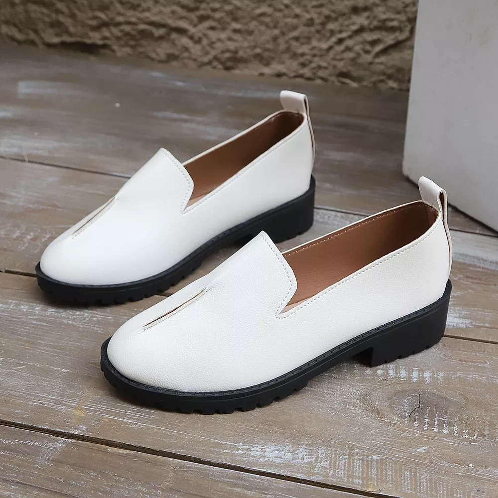 Round Toe Block Heels Loafers, image 10