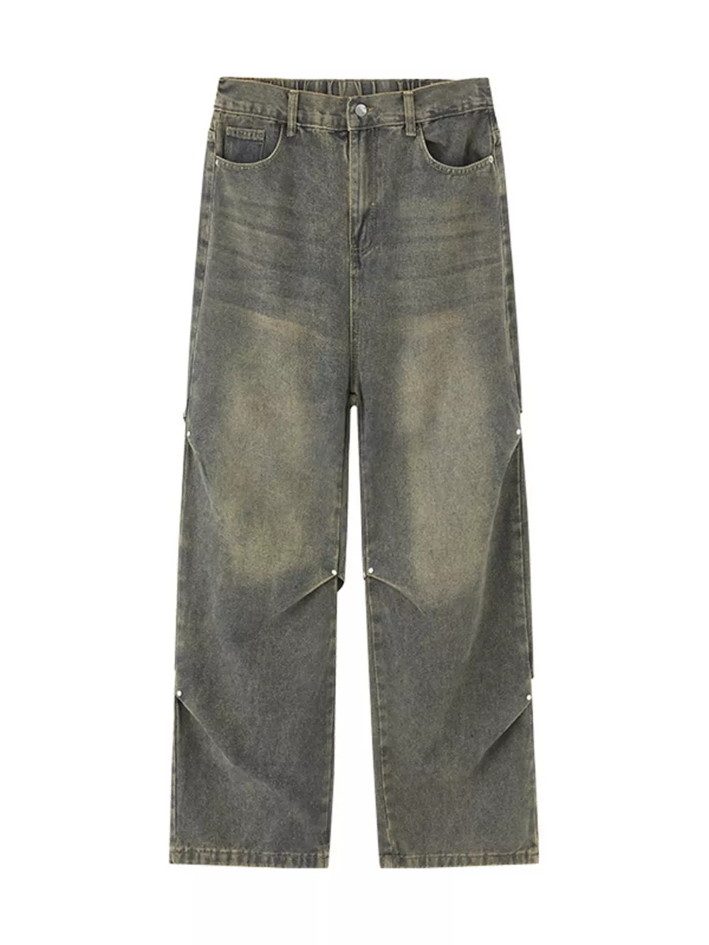 Men's Full Size Vintage Wash Wide Leg Jeans Plus Size, image 12