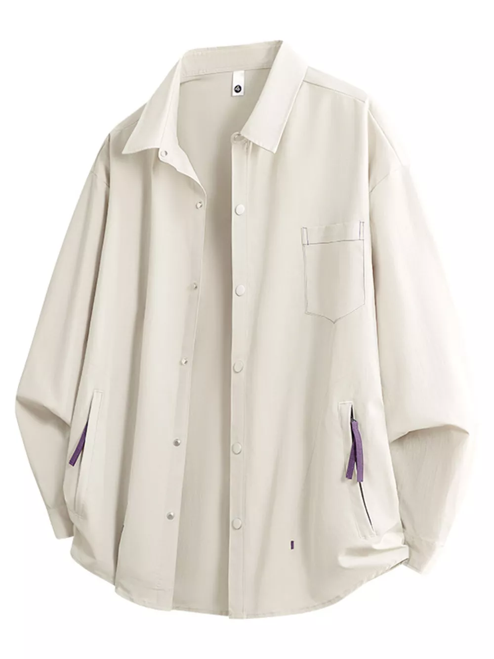 Men's Full Size Snap Down Long Sleeve Shacket Plus Size, image 5