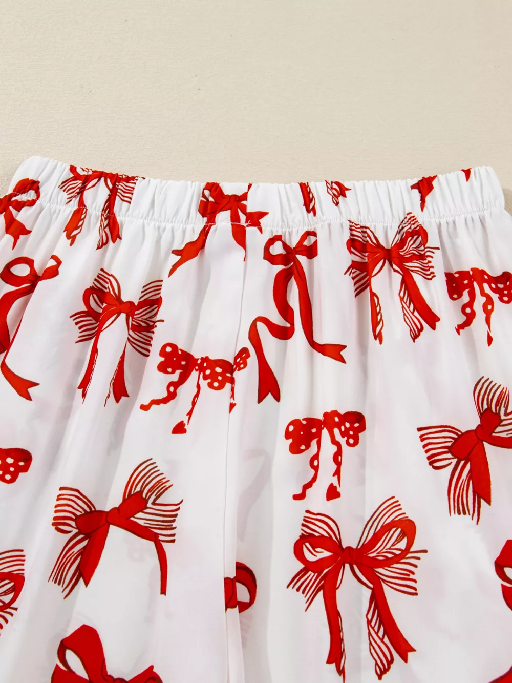 Christmas Bow Print Top and Pants 2pcs Pajama Set, image 10