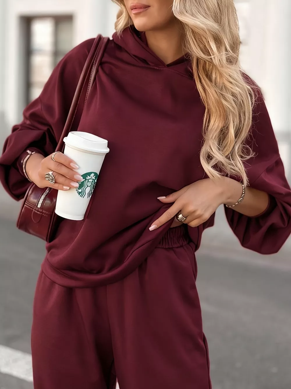 Casual Hoodie and Cropped Pants Set, image 3
