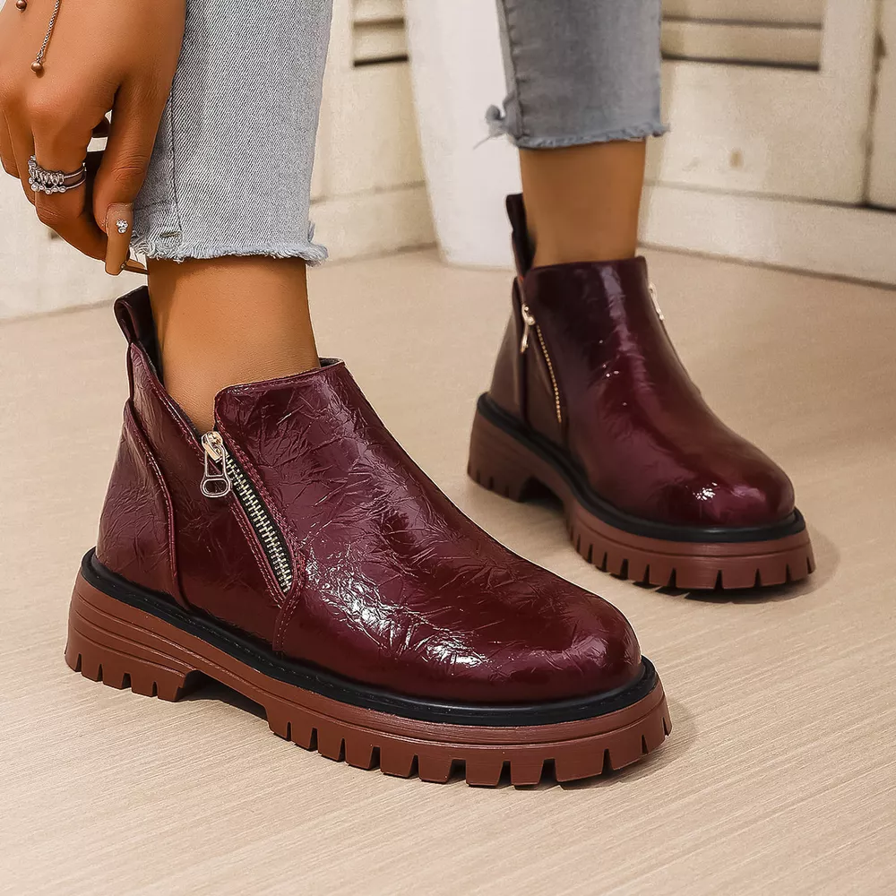 Round Toe Block Heels Boots, image 10