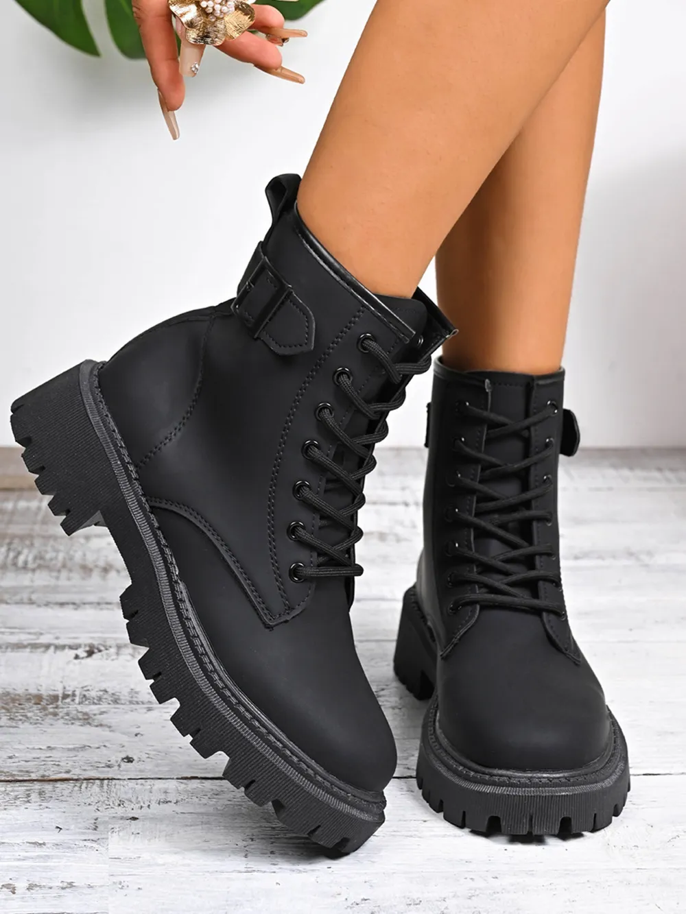 Lace Up Platform Boots, image 4
