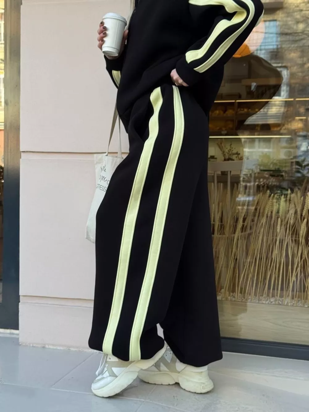 Contrast Striped Zip Up Top and Pants Set, image 10