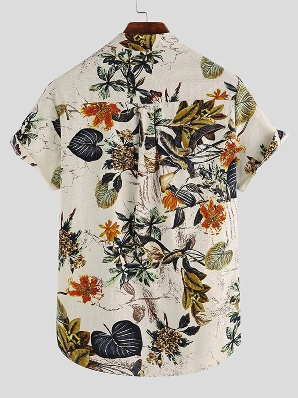 Men's Full Size Printed Button Up Short Sleeve Shirt Plus Size, image 2