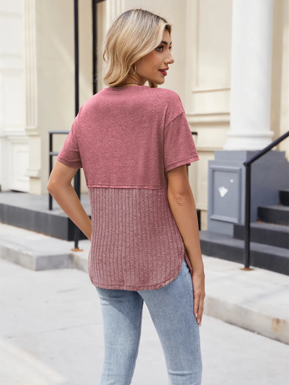 Two-Tone Short Sleeve Top, image 21