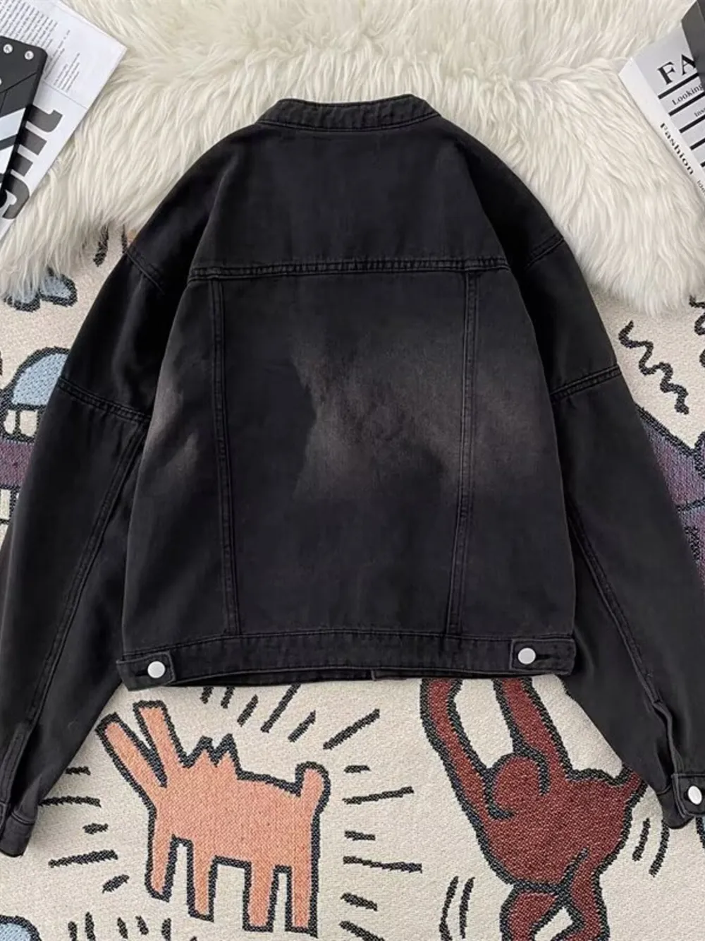 Men's Zip Up Denim Jacket, image 5