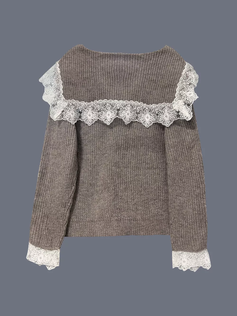 Lace Trim Button Up Cardigan, image 9
