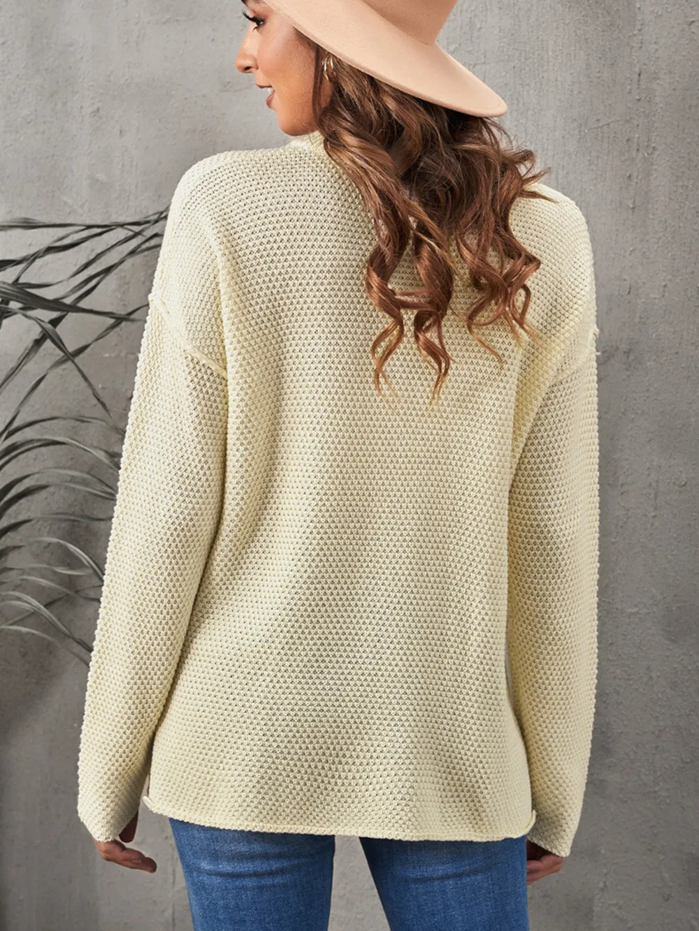 Button Detail Long Sleeve Knit Top, image 12