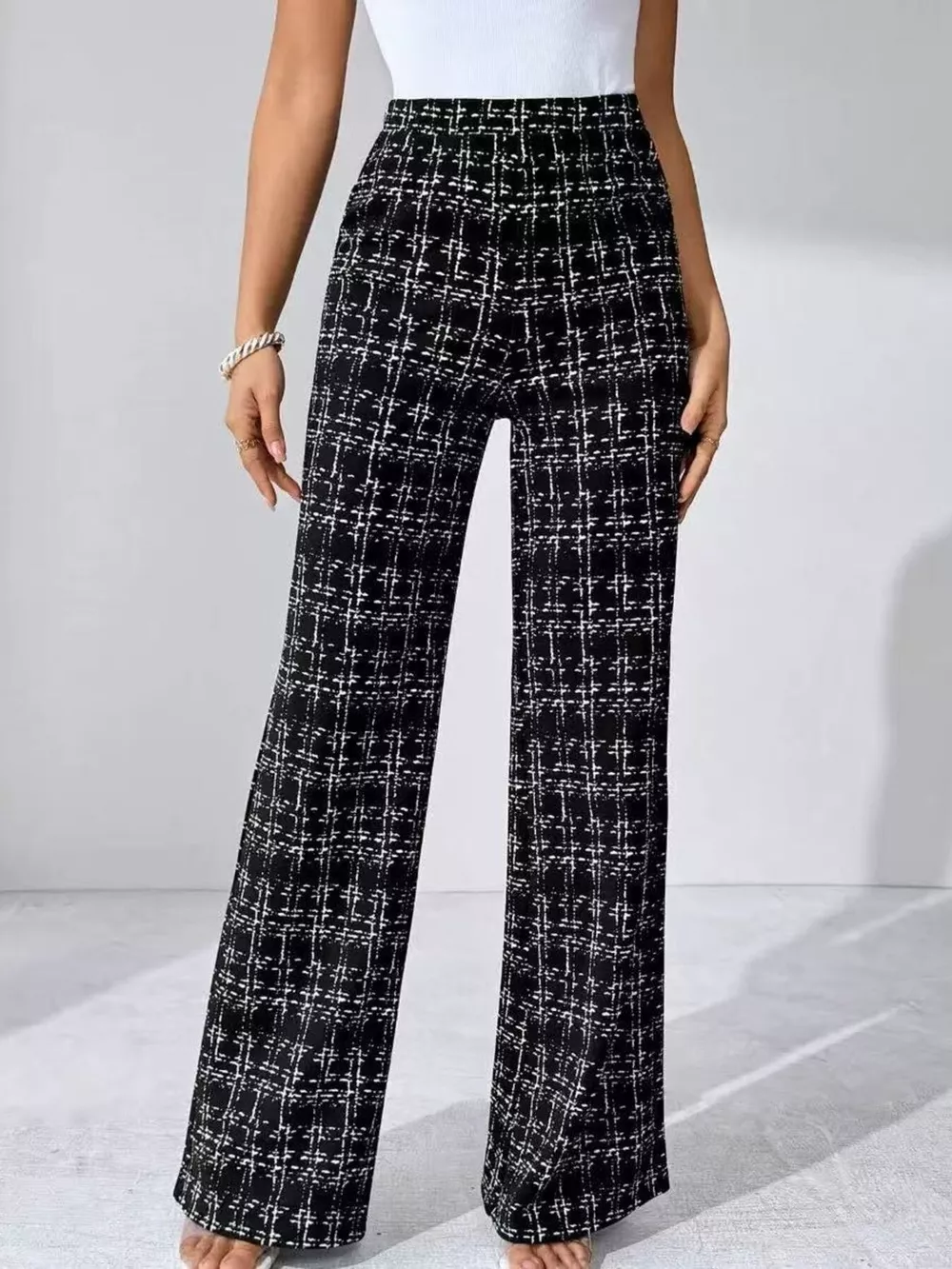 Plaid Wide Leg Pants, image 8