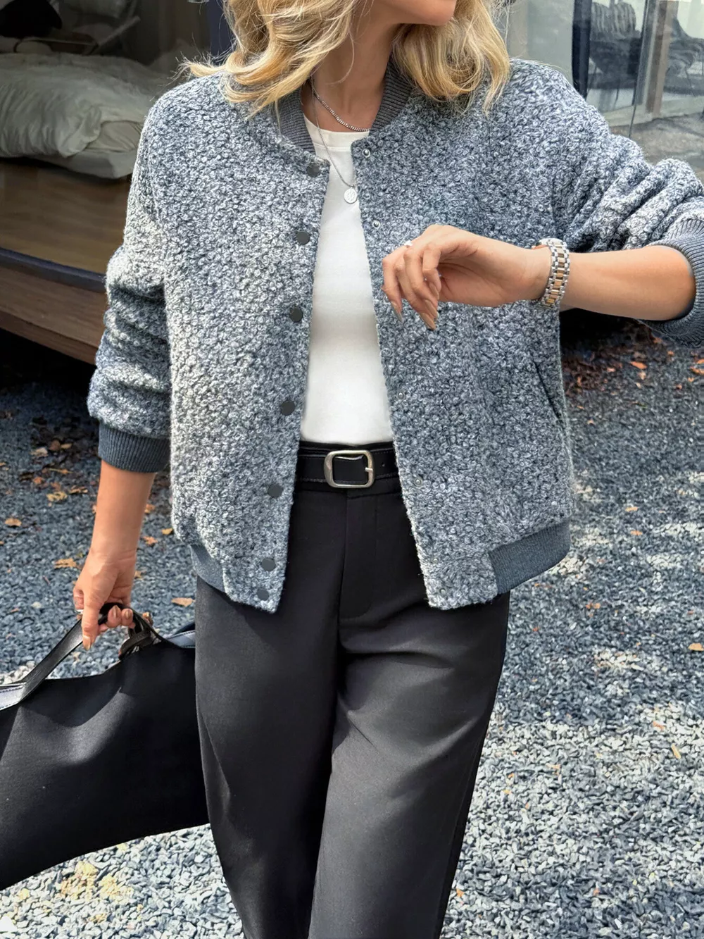 Snap Down Dropped Shoulder Jacket, image 4