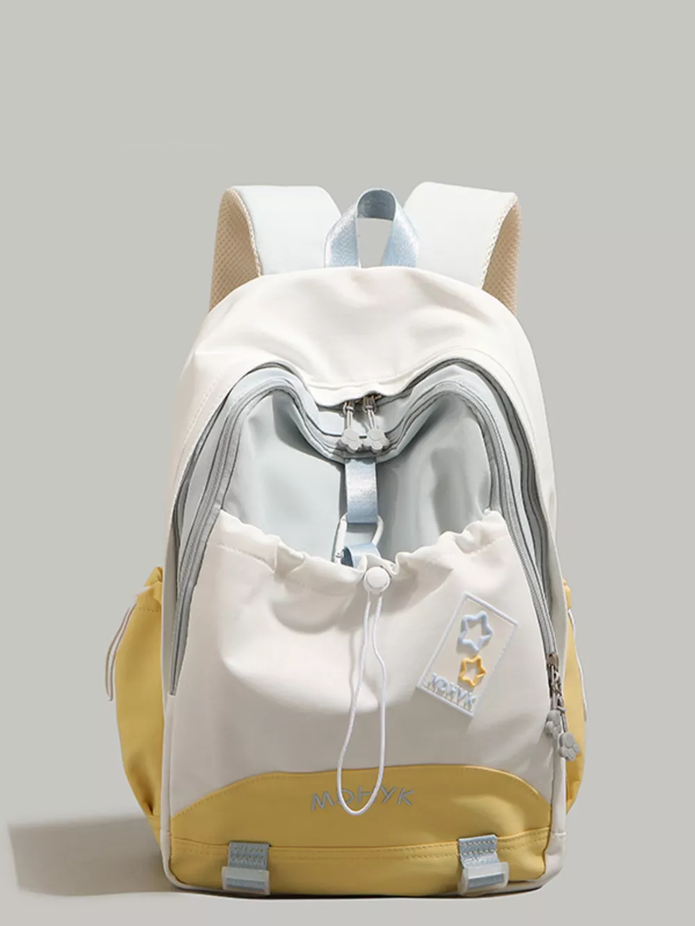 Color Block Drawstring Backpack Bag, image 4
