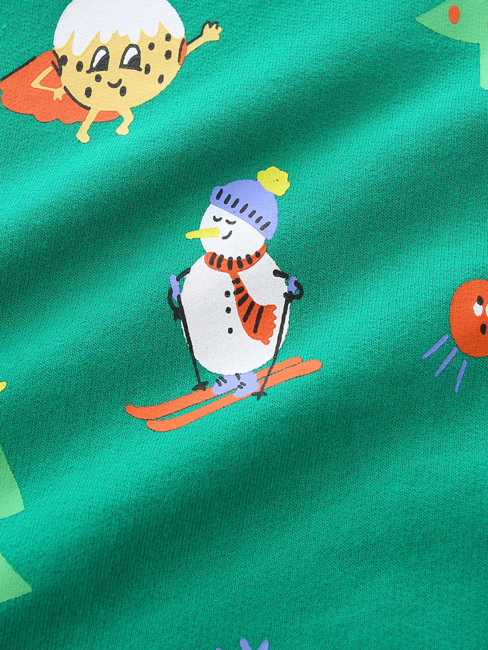 Children's Christmas Print Round Neck Sweatshirt, image 5