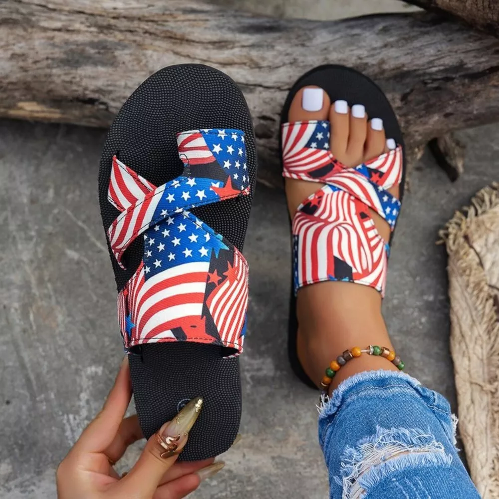 Toe Loop Flats Sandals, image 4