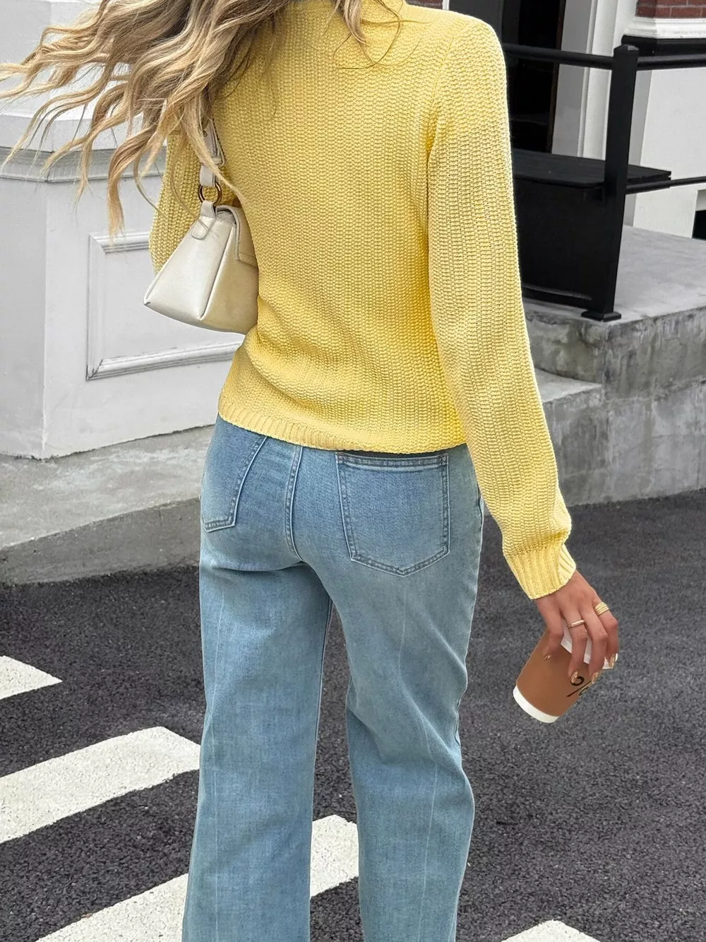 Button-Front Ribbed Long Sleeve Cardigan, image 14