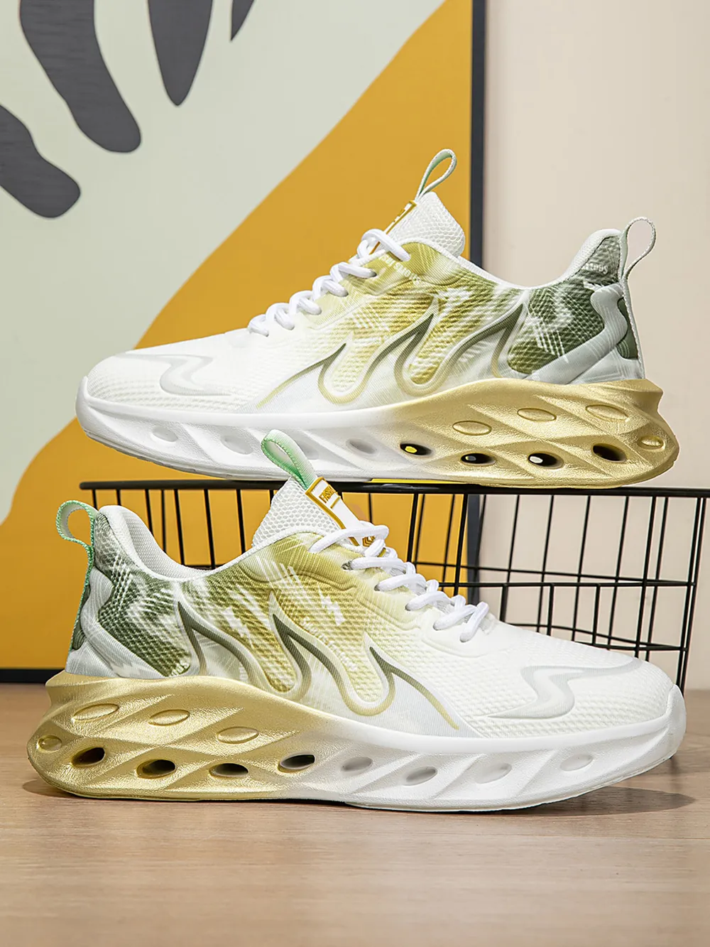 Round Toe Lace Up Mesh Athletic, image 3
