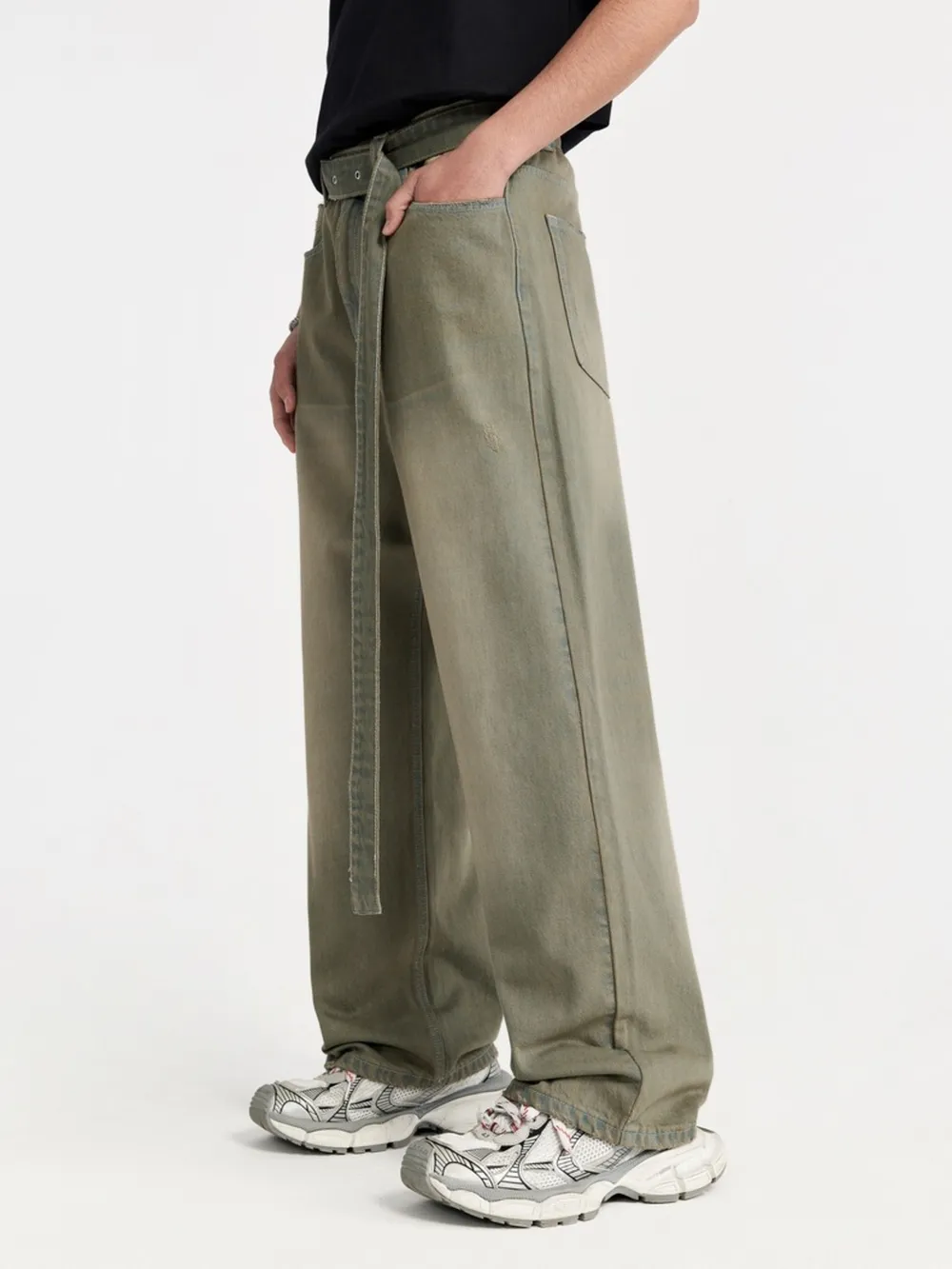 Men's Wide Leg Jeans, image 2
