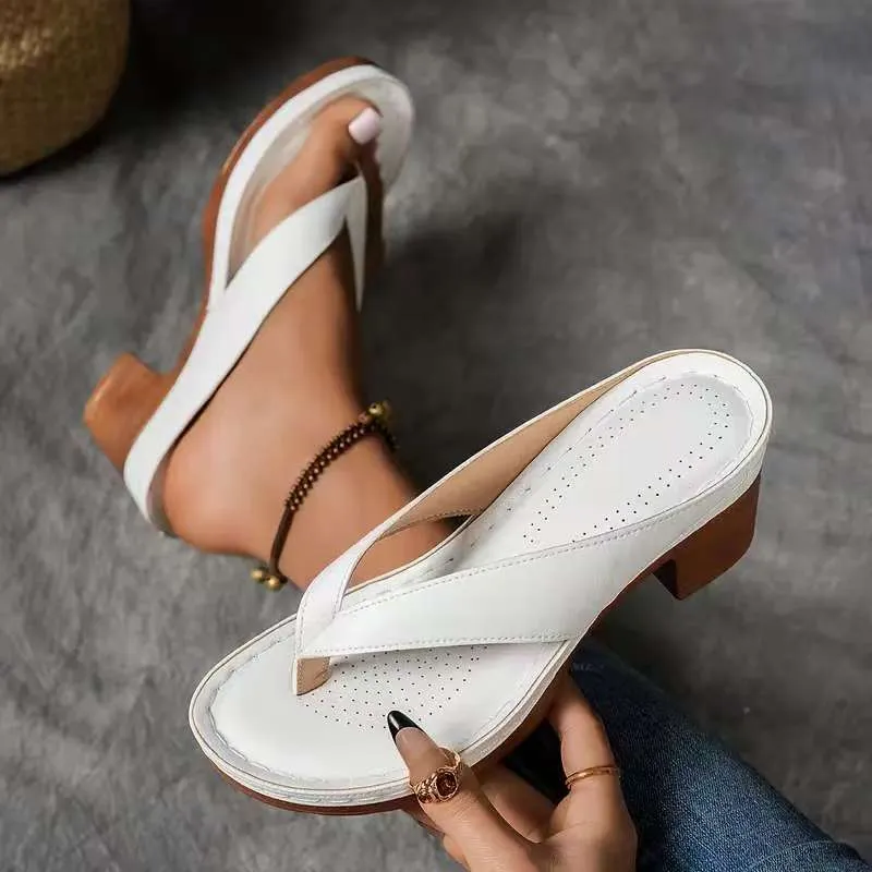 Chunky Heel Toe Post Sandals, image 7