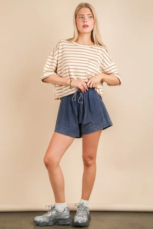Mineral Washed Comfy Baggy Shorts