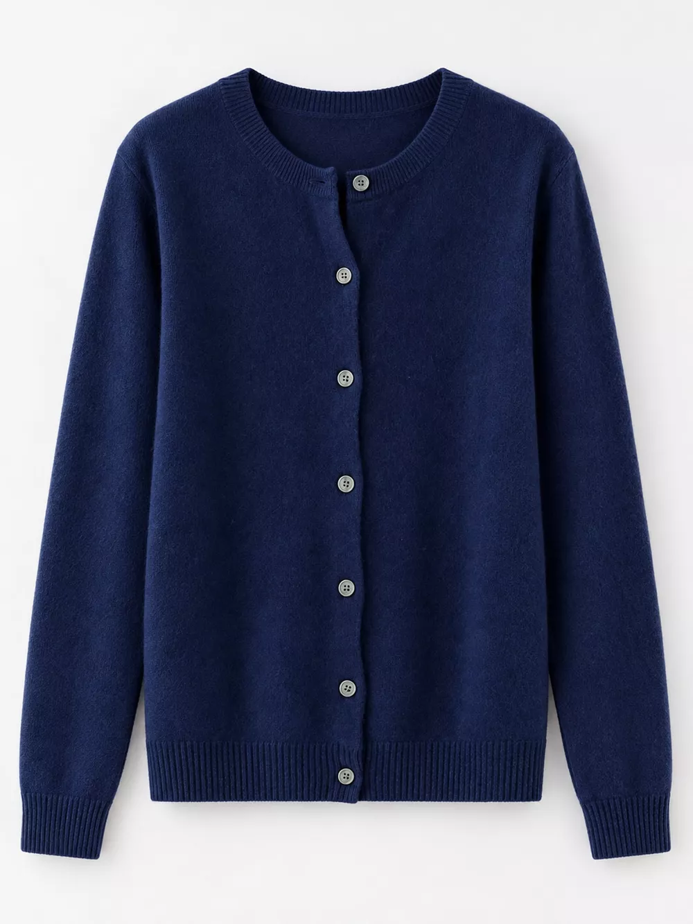 Crew-Neck Button-Down Cardigan, image 7