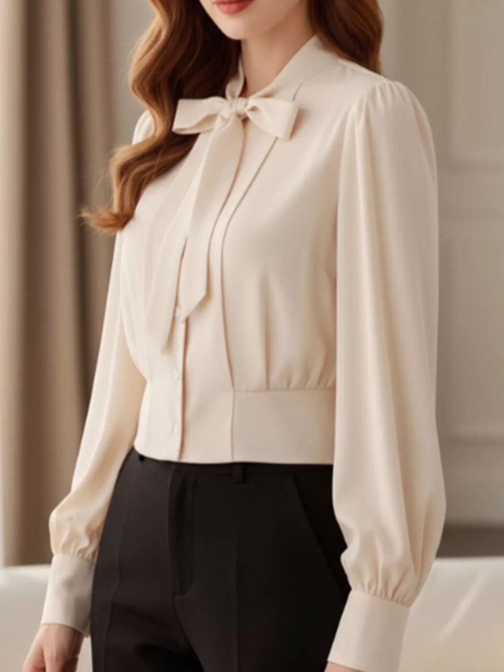 Bow Tie Long Sleeve Shirt