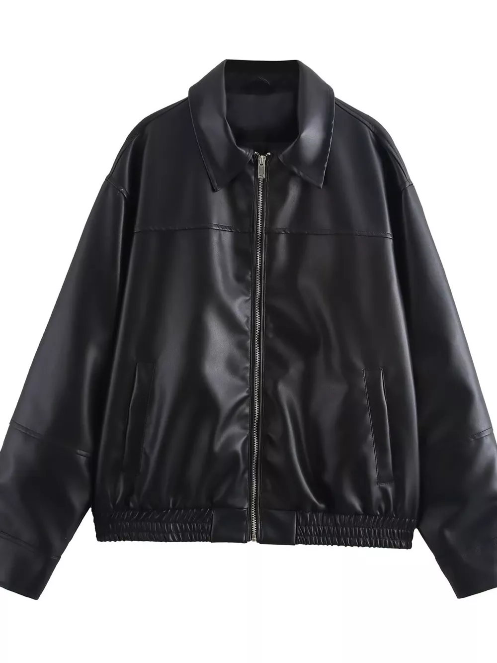 Zip Up Dropped Shoulder Jacket, image 4