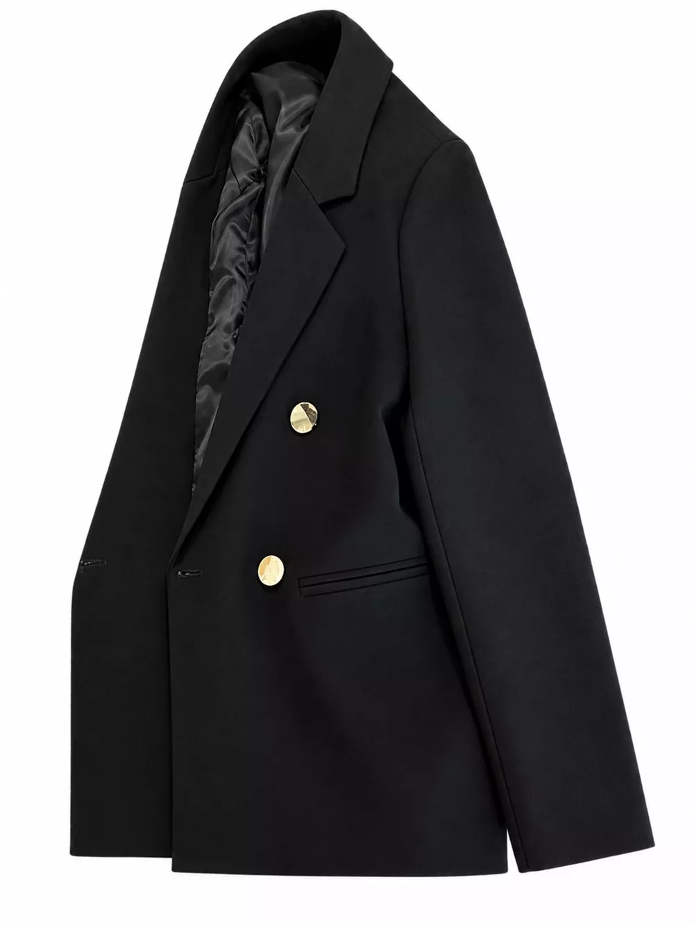 Full Size Minimalist Double-Breasted White Blazer Plus Size, image 23