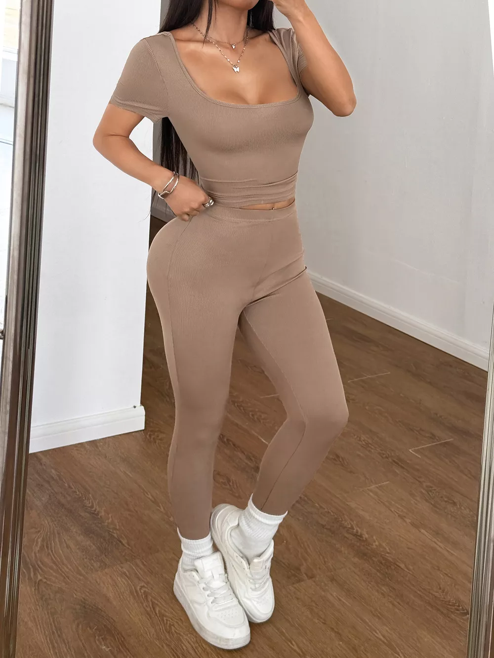 Short Sleeve Top and Leggings Set, image 7