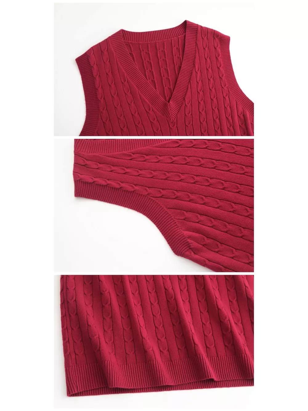 Plus Size Cable Knit Sweater Vest, image 29