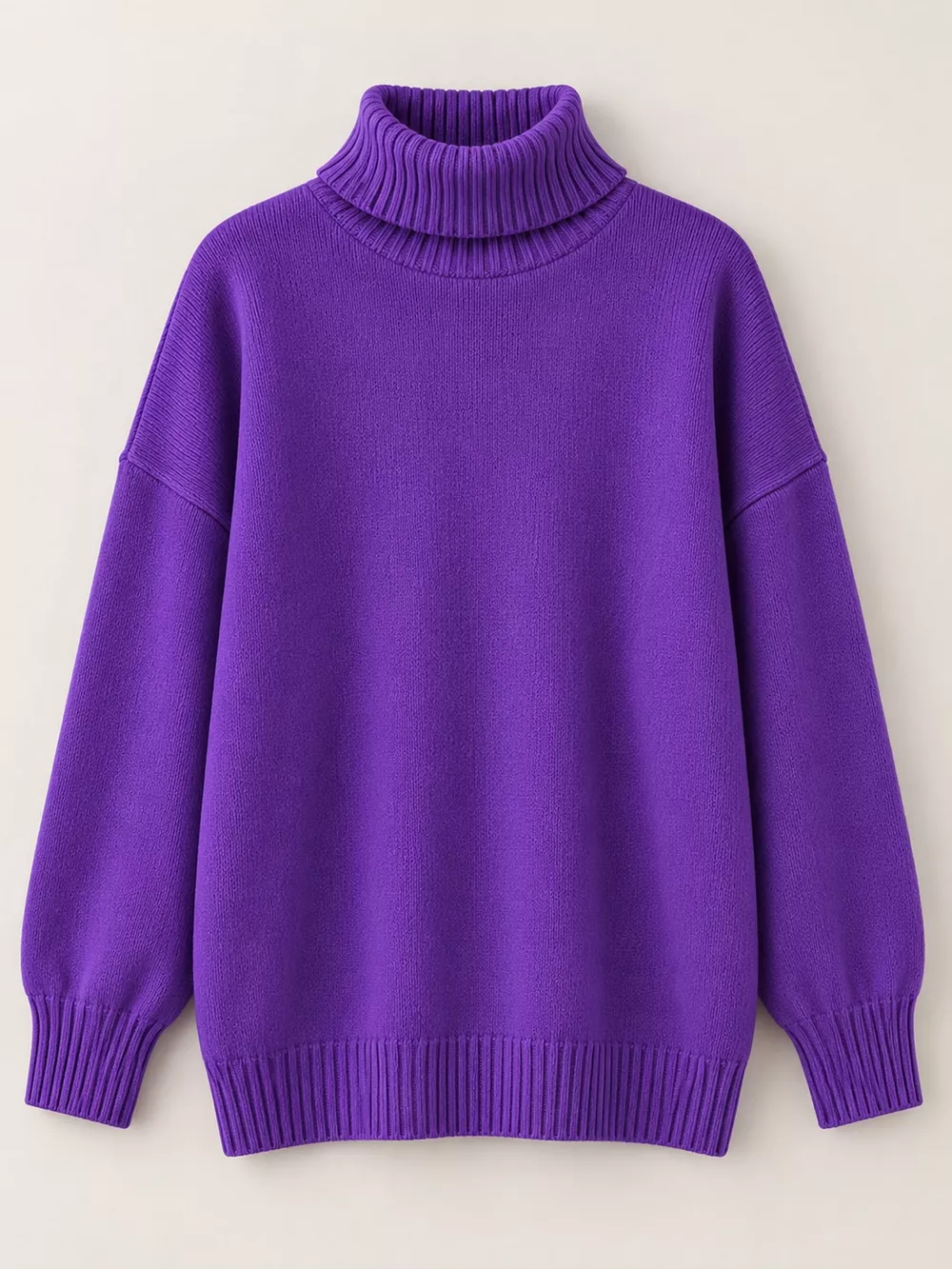 Turtleneck Dropped Shoulder Sweater, image 9