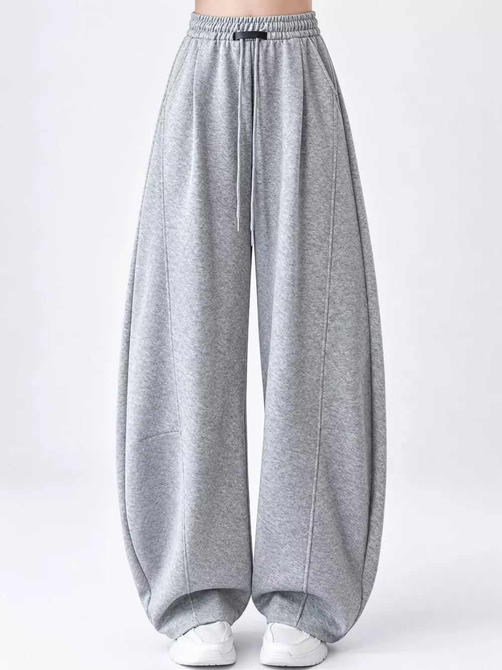 Full Size Drawstring Loose Fit Wide-Leg Sweatpants Plus Size, image 2