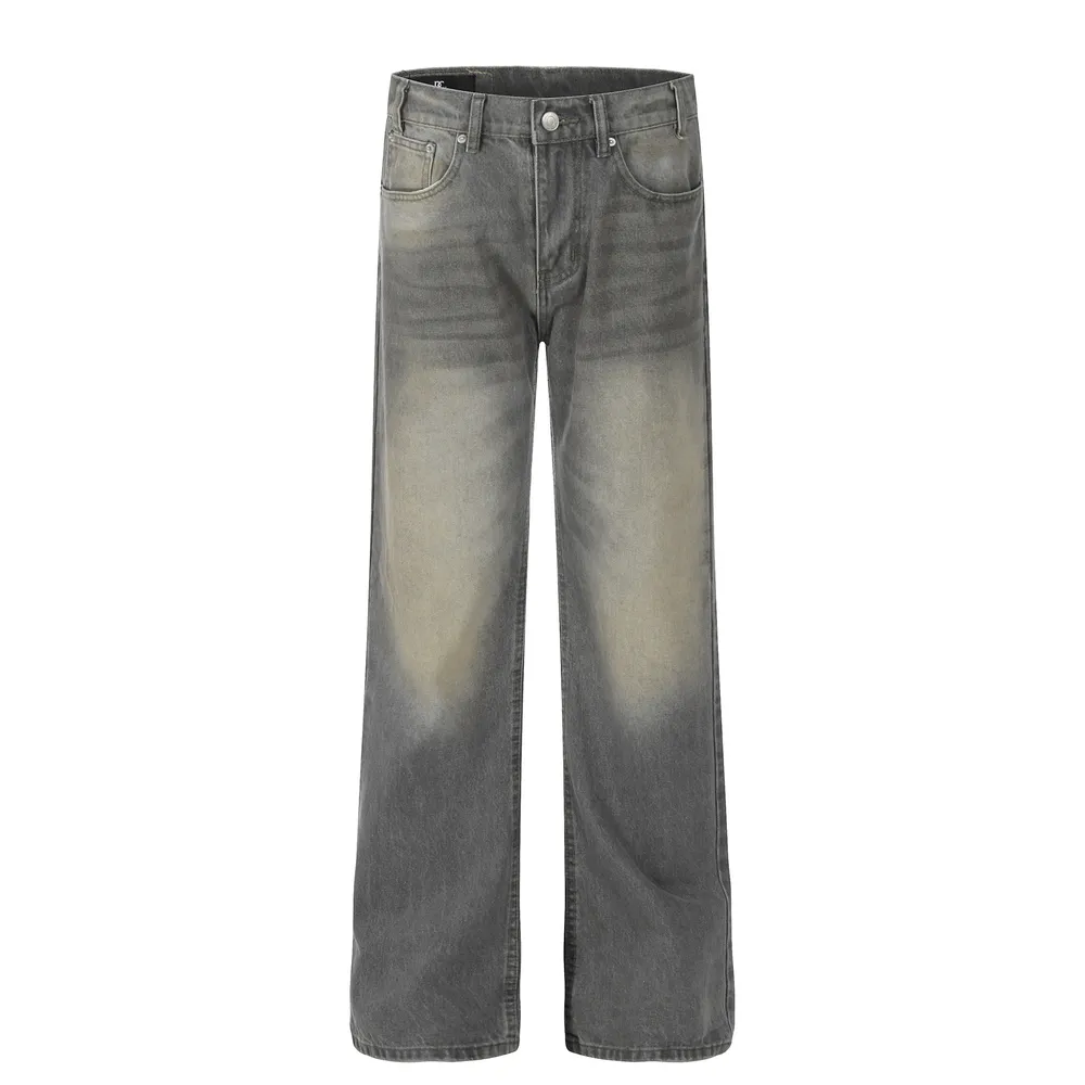 Men's Wide Leg Pocketed Jeans