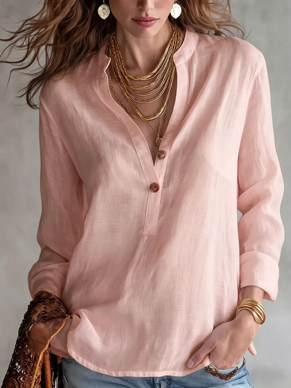 Button Detail Long Sleeve Shirt, image 6