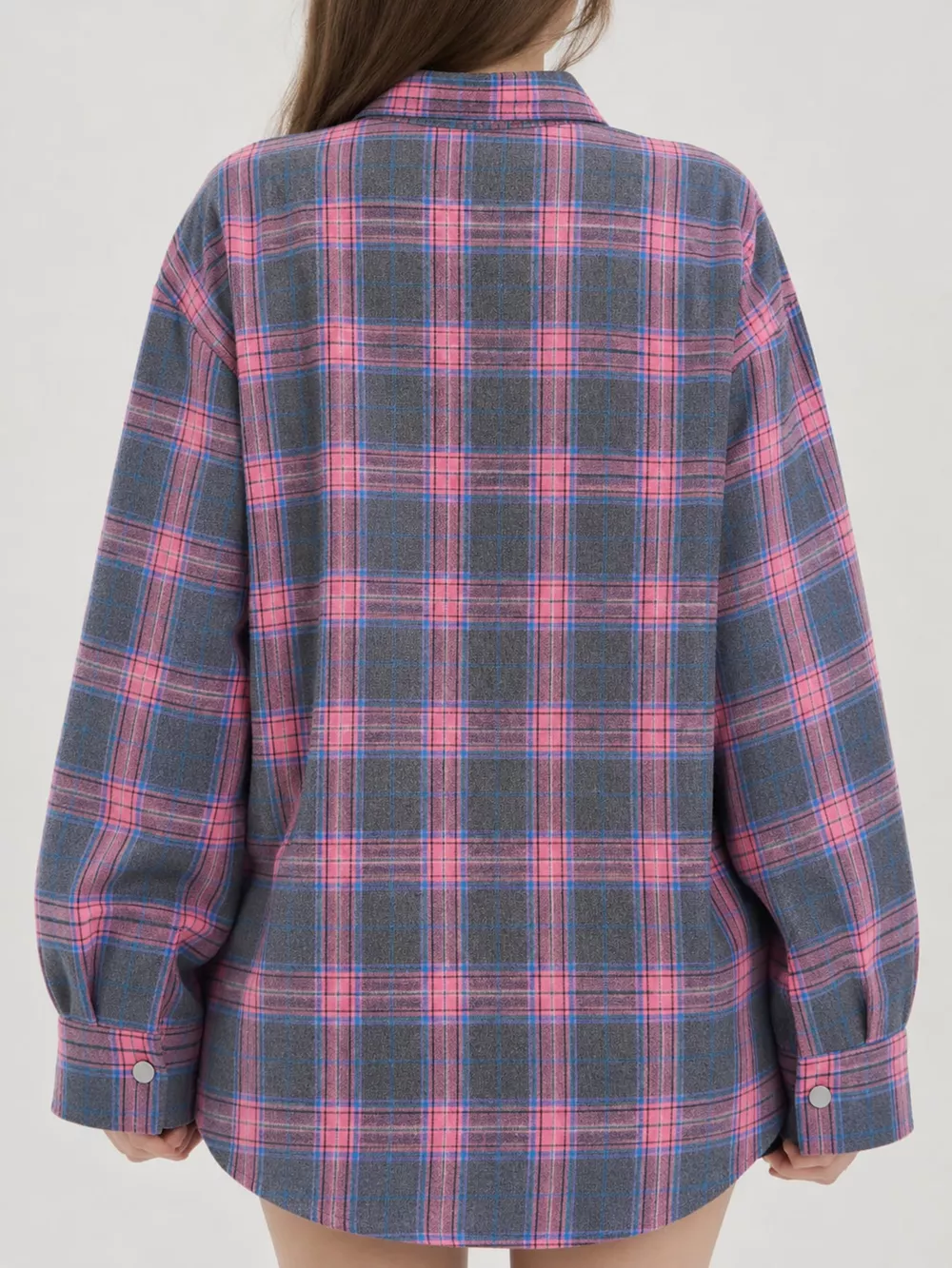 Casual Plaid Button-Down Shirt with Front-Tie Detail, image 8