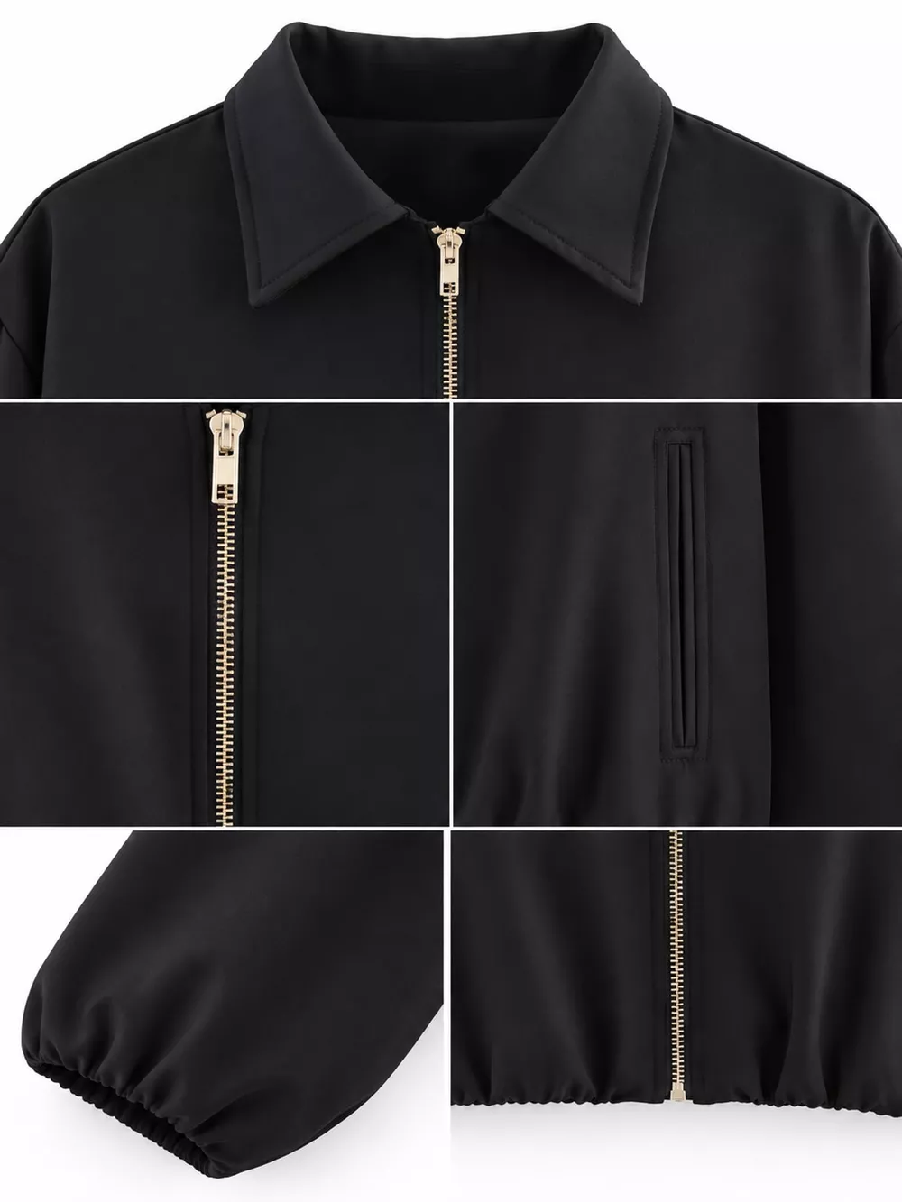 Cropped Zip-Up Jacket, image 4