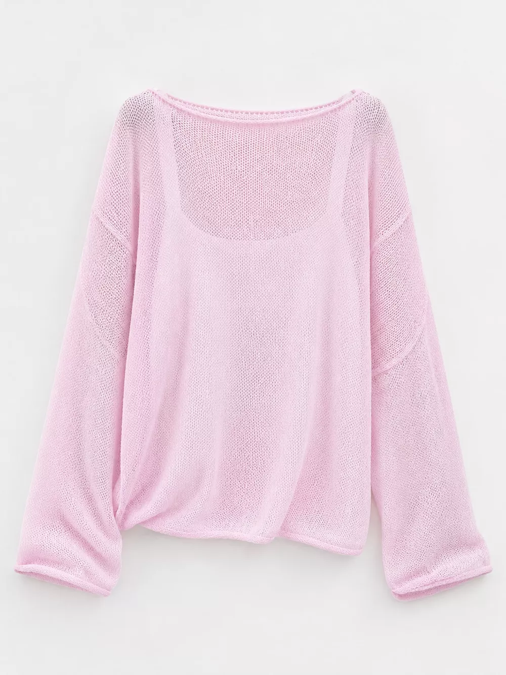 Lightweight Dropped Shoulder Knit Cover Up, image 11