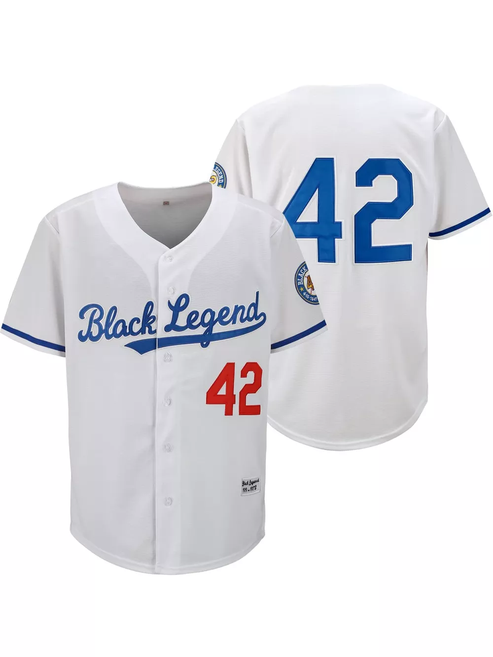 Men's Full Size Number 42 Baseball Jersey Shirt Plus Size
